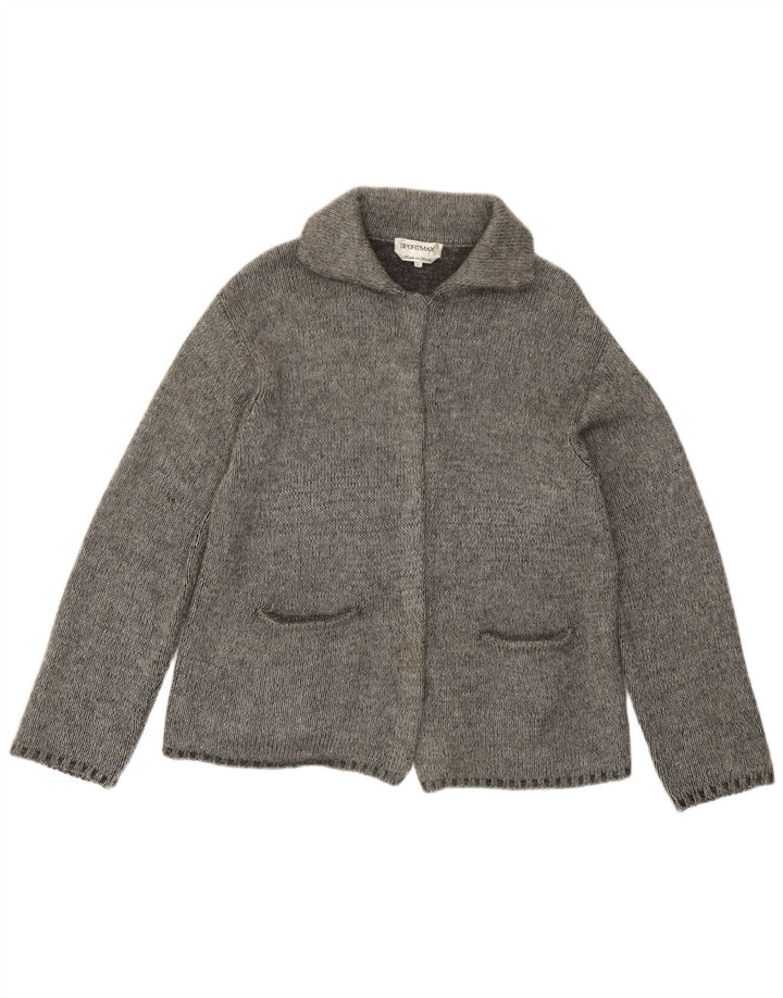 Sportmax Womens Cardigan Sweater UK 16 Large Grey
