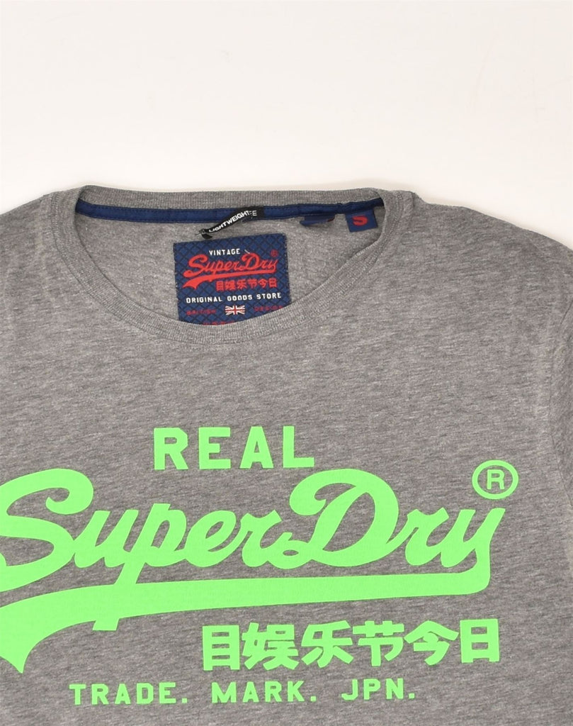 SUPERDRY Mens Graphic T-Shirt Top Small Grey Cotton | Vintage Superdry | Thrift | Second-Hand Superdry | Used Clothing | Messina Hembry 