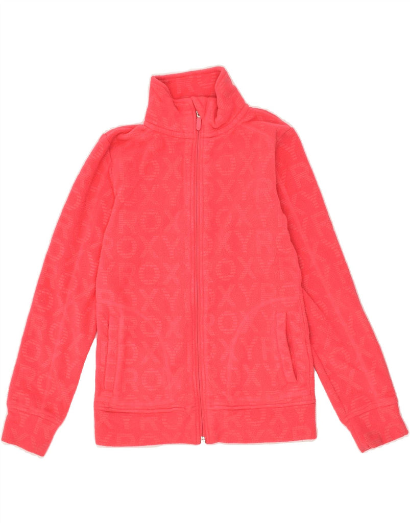 ROXY Girls Fleece Jacket 9-10 Years Pink Polyester | Vintage Roxy | Thrift | Second-Hand Roxy | Used Clothing | Messina Hembry 