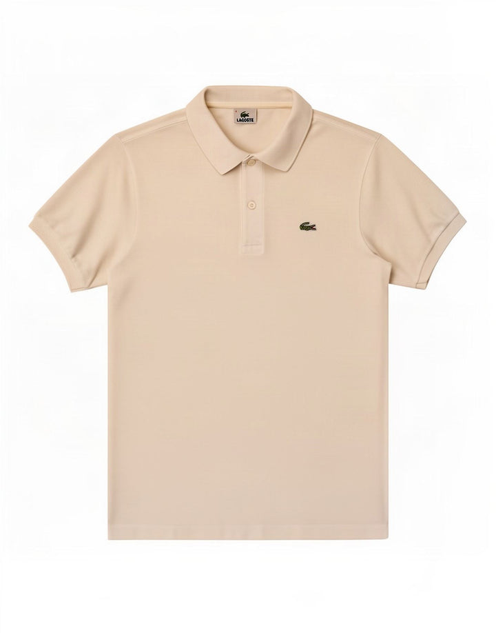 Lacoste Mens Polo Shirt Size 4 Medium White Cotton