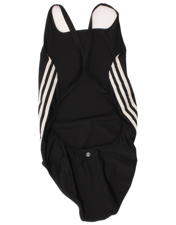 Adidas Womens Swimwear Large Black Striped Polyester Sports