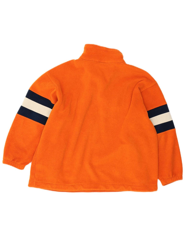 Champion Boys Graphic Fleece Jumper 7-8 Years Small Orange Colourblock