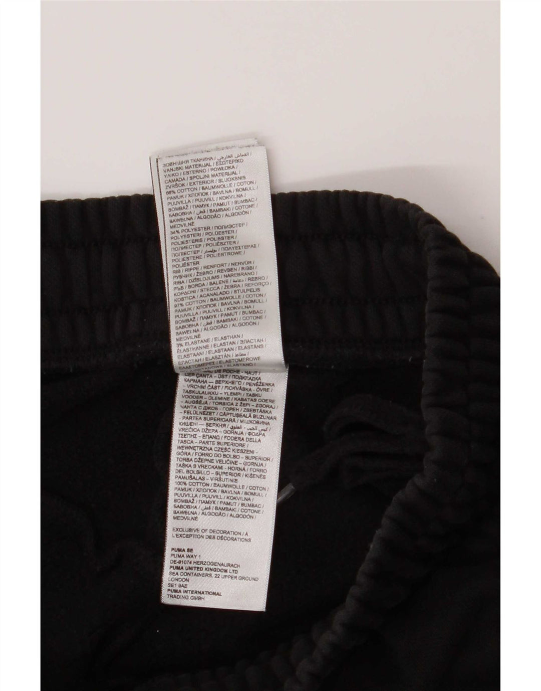 Puma Mens Tracksuit Trousers Joggers Medium Black Cotton