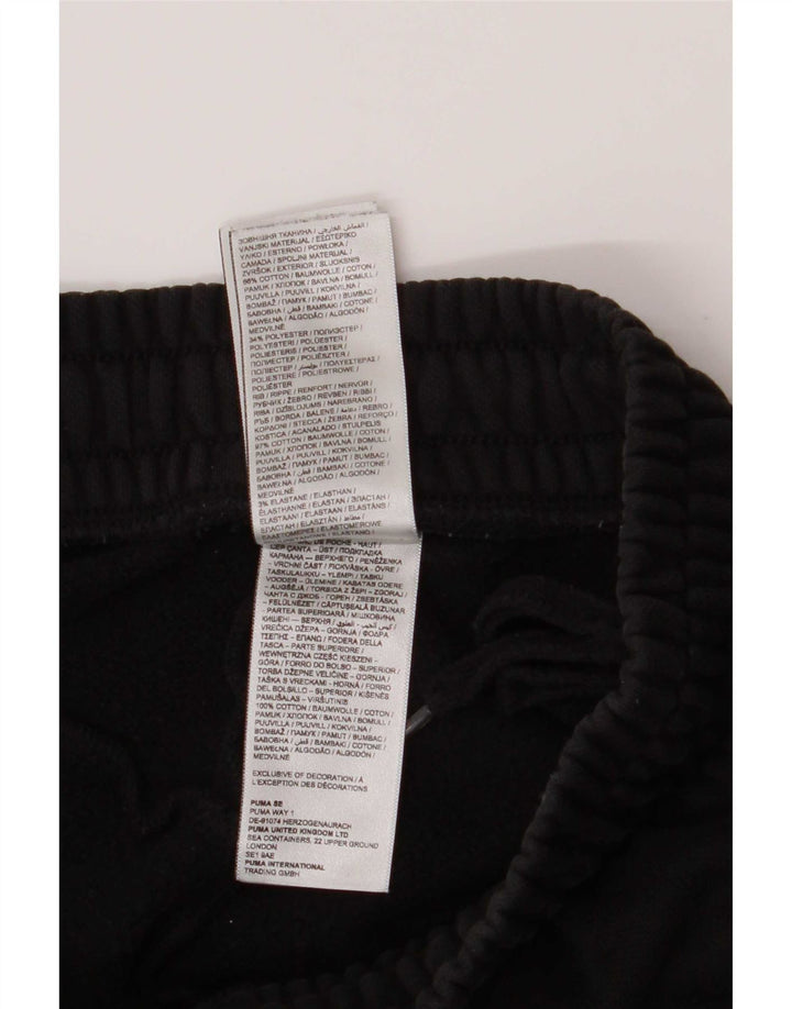 Puma Mens Tracksuit Trousers Joggers Medium Black Cotton