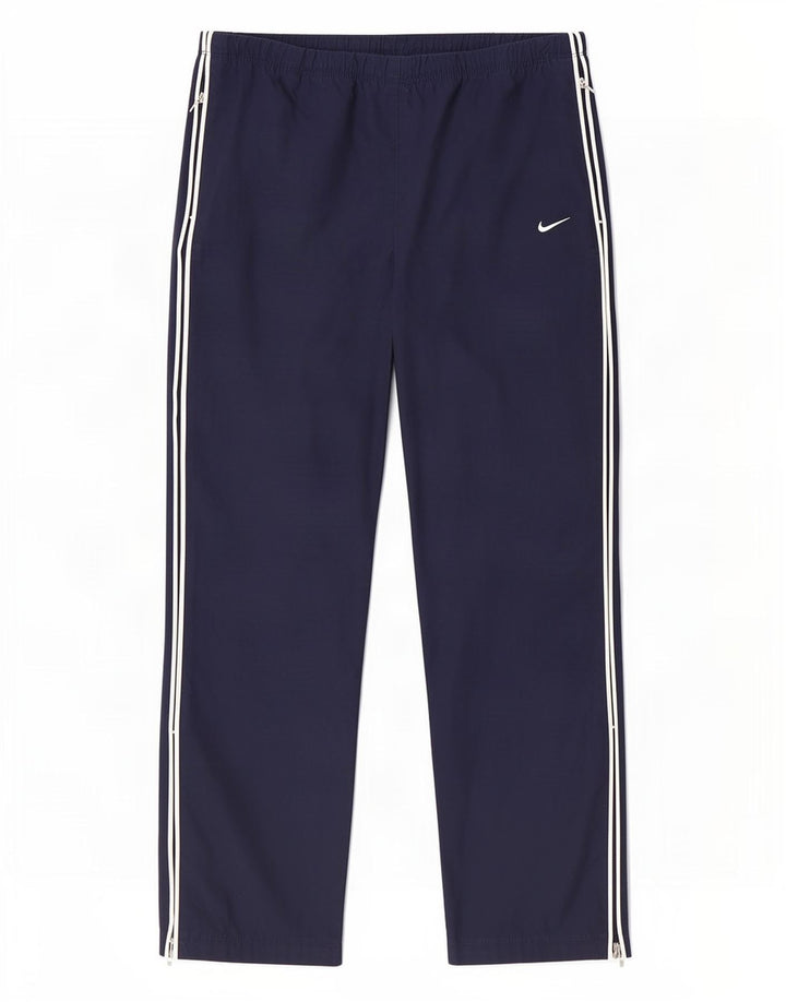 Nike Womens Tracksuit Trousers UK 14/16 Large Navy Blue Polyester