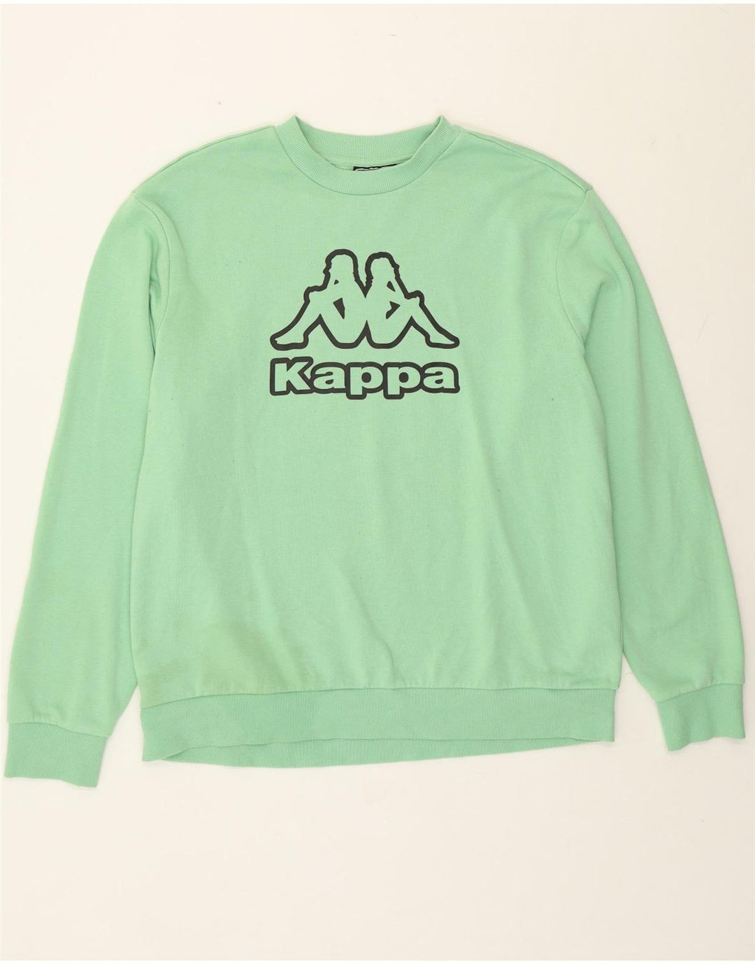 Kappa Mens Graphic Sweatshirt Jumper 2XL Green Cotton