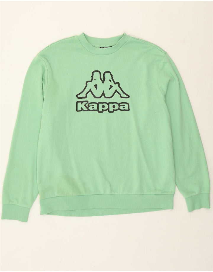 Kappa Mens Graphic Sweatshirt Jumper 2XL Green Cotton