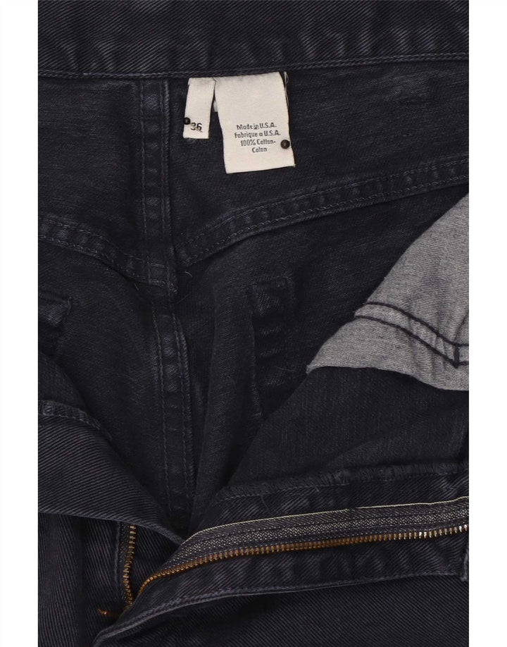 Calvin Klein Mens Straight Jeans W36 L33 Navy Blue Cotton