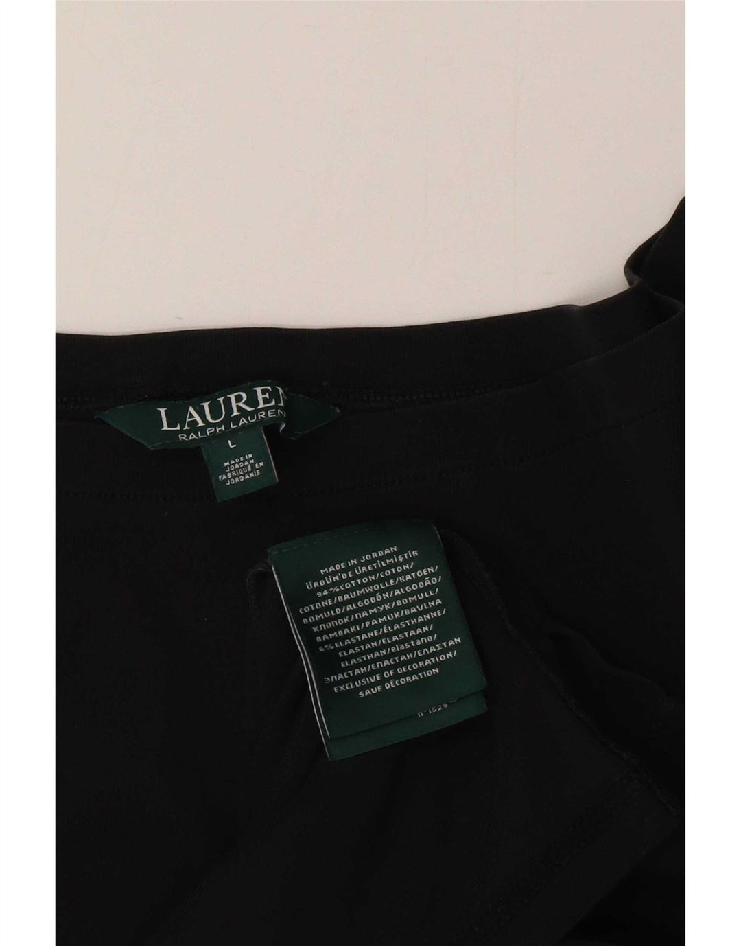 Ralph Lauren Womens Blouse Top UK 16 Large Black Cotton