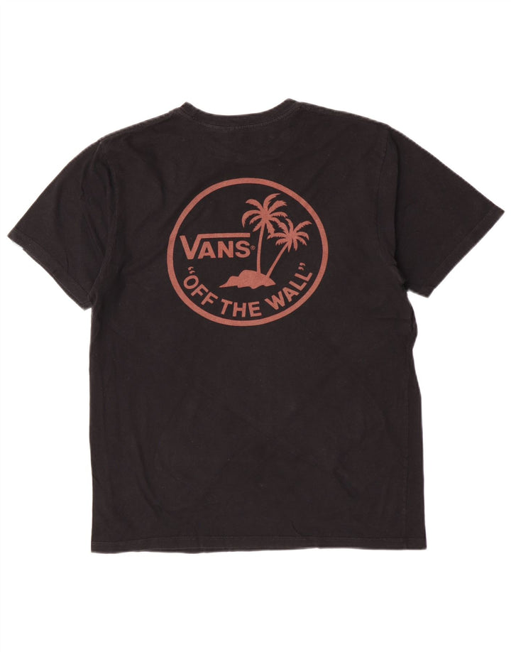 Vans Mens Graphic T-Shirt Top Medium Black Cotton