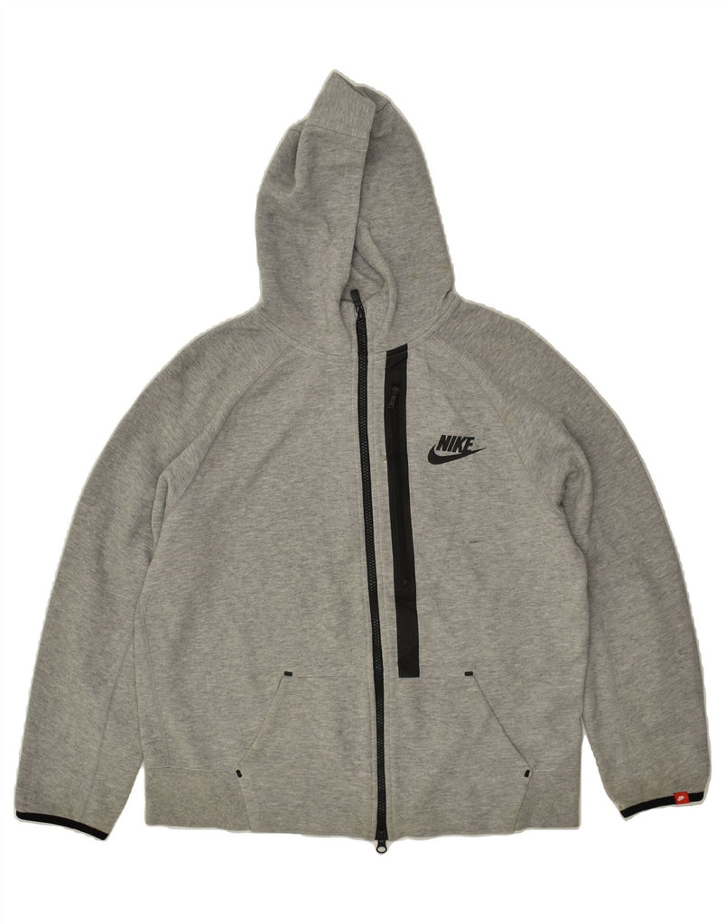 NIKE Womens Zip Hoodie Sweater UK 18 XL Grey Cotton | Vintage Nike | Thrift | Second-Hand Nike | Used Clothing | Messina Hembry 