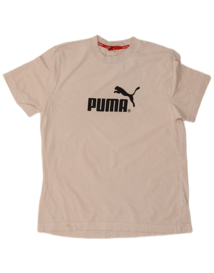 Puma Mens Graphic T-Shirt Top Large White Cotton