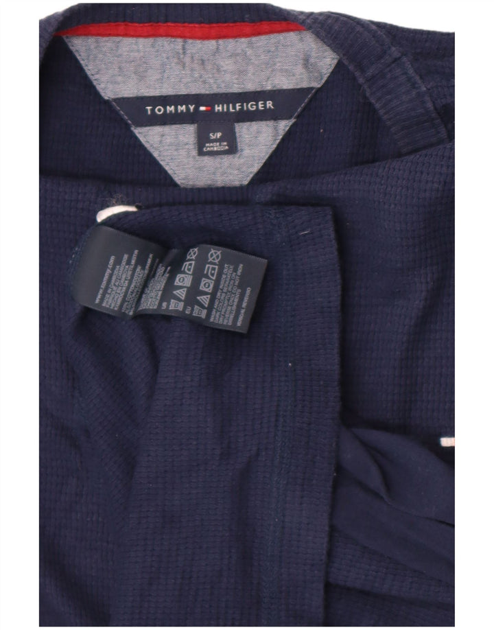 Tommy Hilfiger Mens Top Long Sleeve Small Navy Blue Cotton