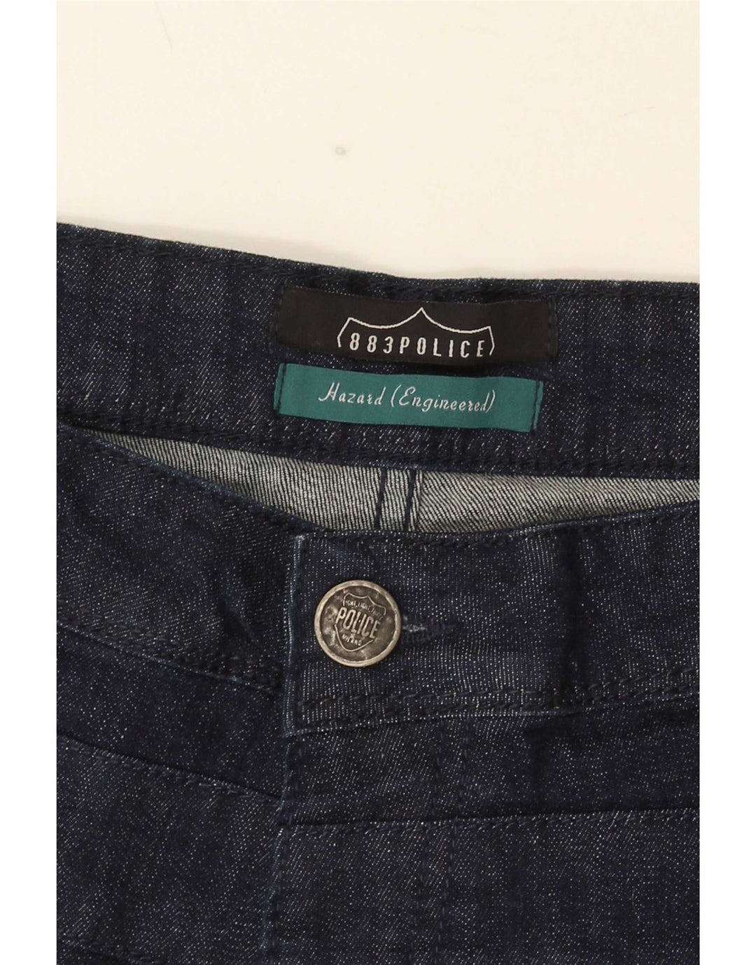 883 Police Mens Engineered Regular Fit Straight Jeans W38 L30 Navy Blue