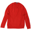 Marks & Spencer Mens Blue Harbour V-Neck Jumper Sweater Large Red Acrylic