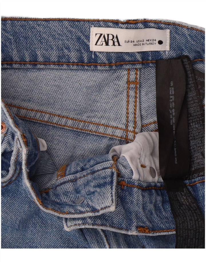 Zara Womens Bootcut Jeans EU 34 2XS W24 L30 Blue Cotton