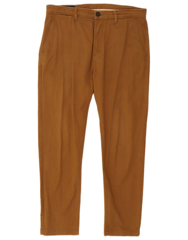 Zara Mens Slim Chino Trousers EU 42 Large W32 L28 Beige