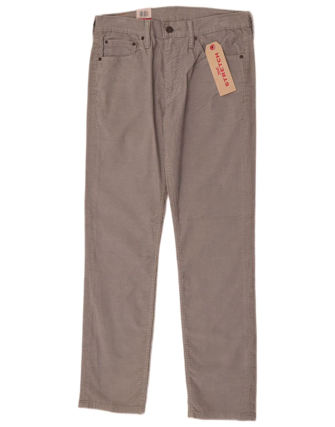 Levi's Mens 511 Slim Corduroy Trousers W32 L32 Grey Cotton