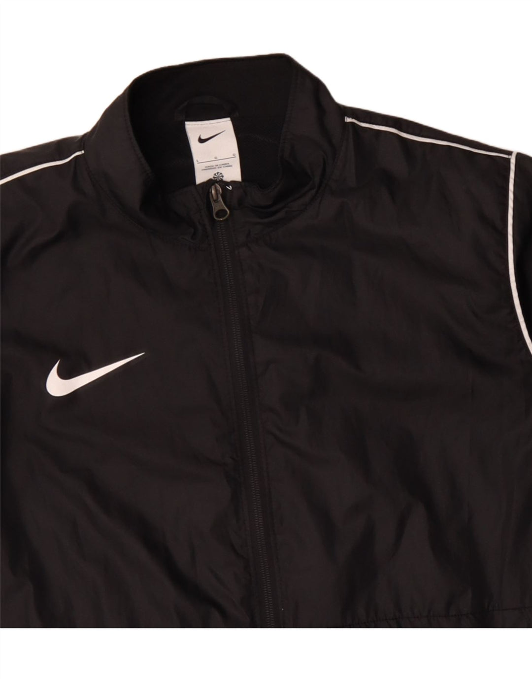 NIKE Mens Rain Jacket UK 40 Large Black Polyester