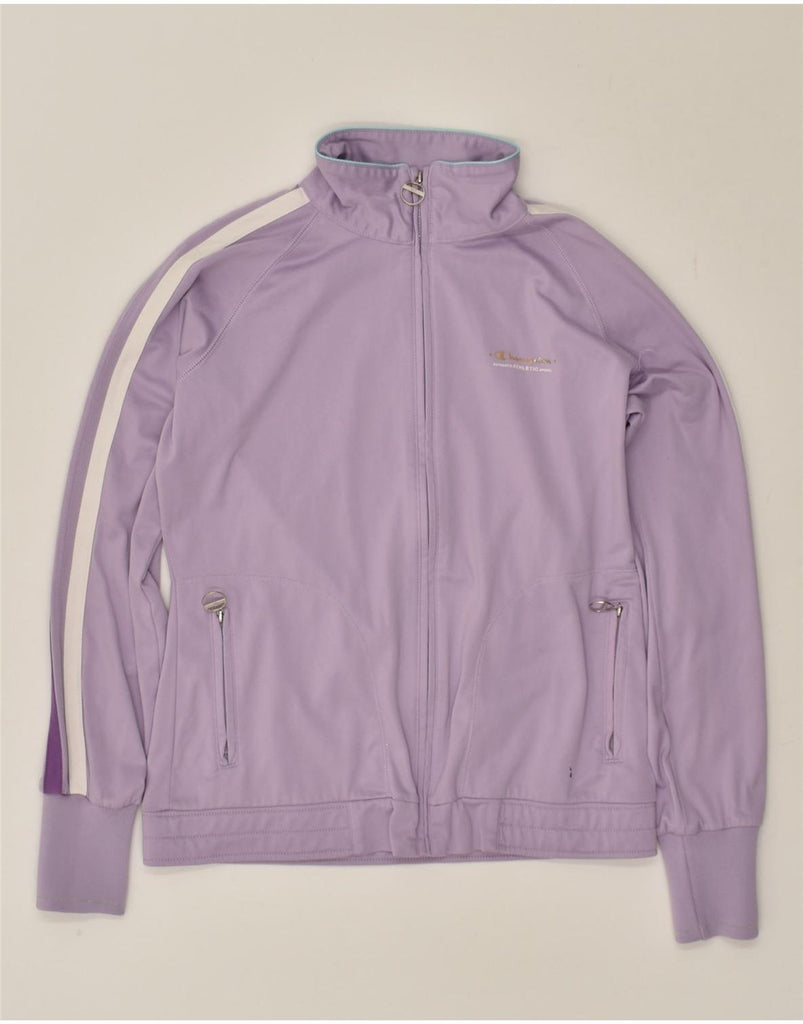 CHAMPION Womens Heritage Fit Tracksuit Top Jacket UK 14 Medium Purple | Vintage Champion | Thrift | Second-Hand Champion | Used Clothing | Messina Hembry 