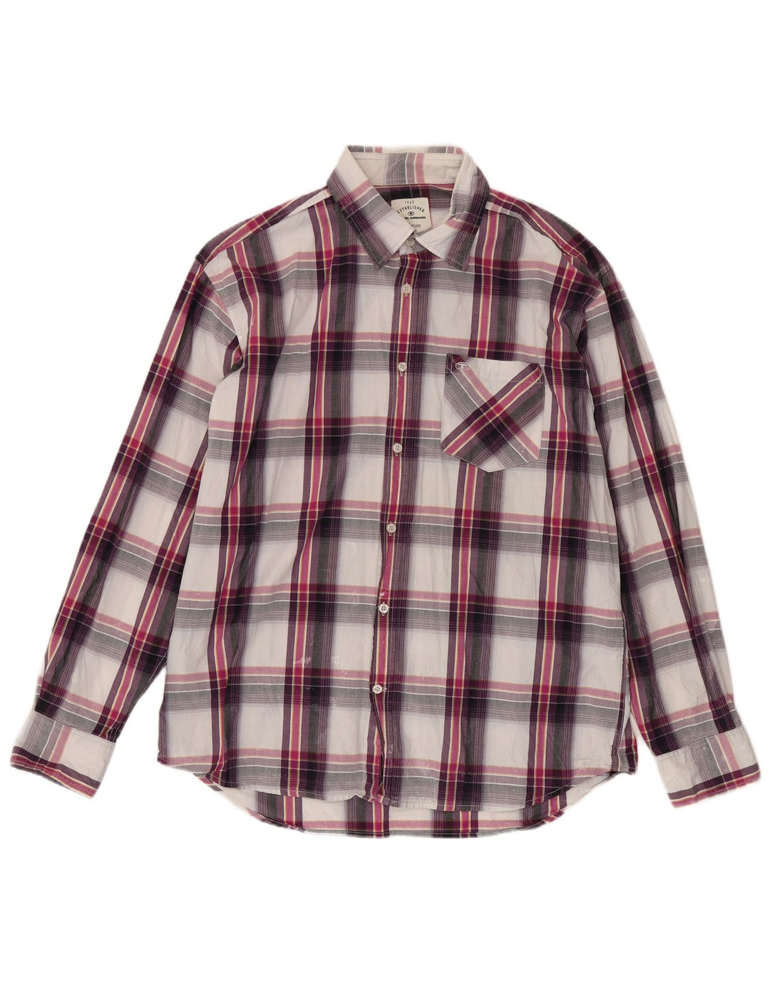 Tom Tailor Mens Shirt XL Multicoloured Check Cotton