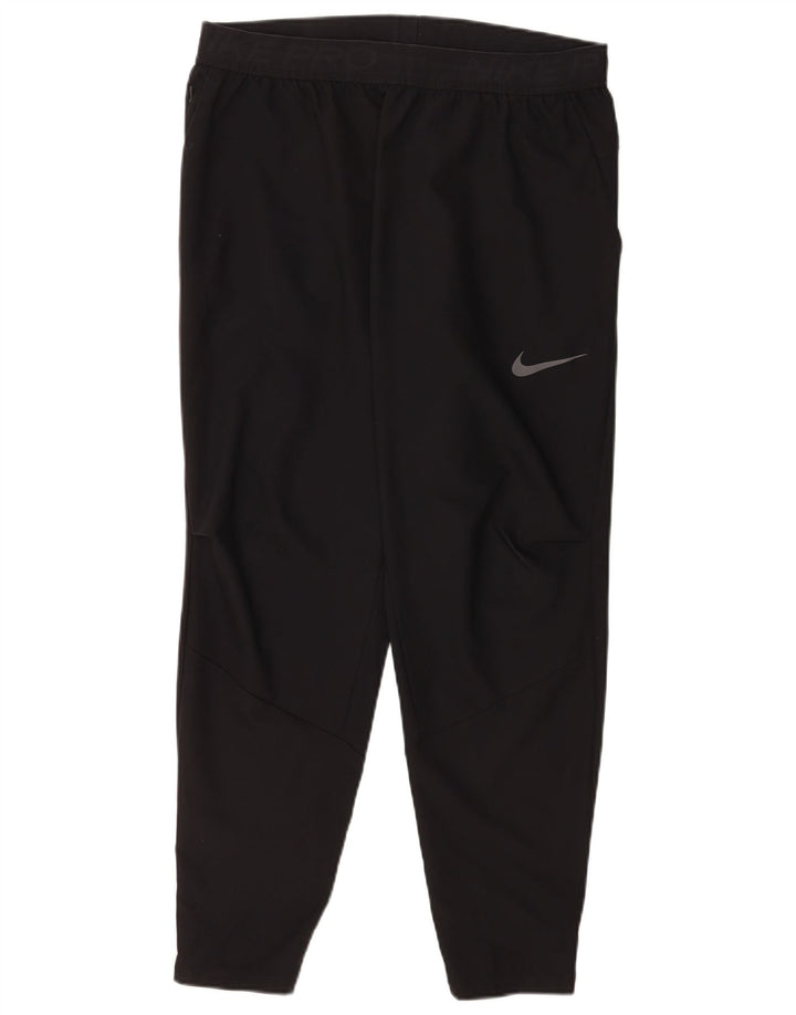 Nike Mens Dri Fit Graphic Tracksuit Trousers Large Black Polyester