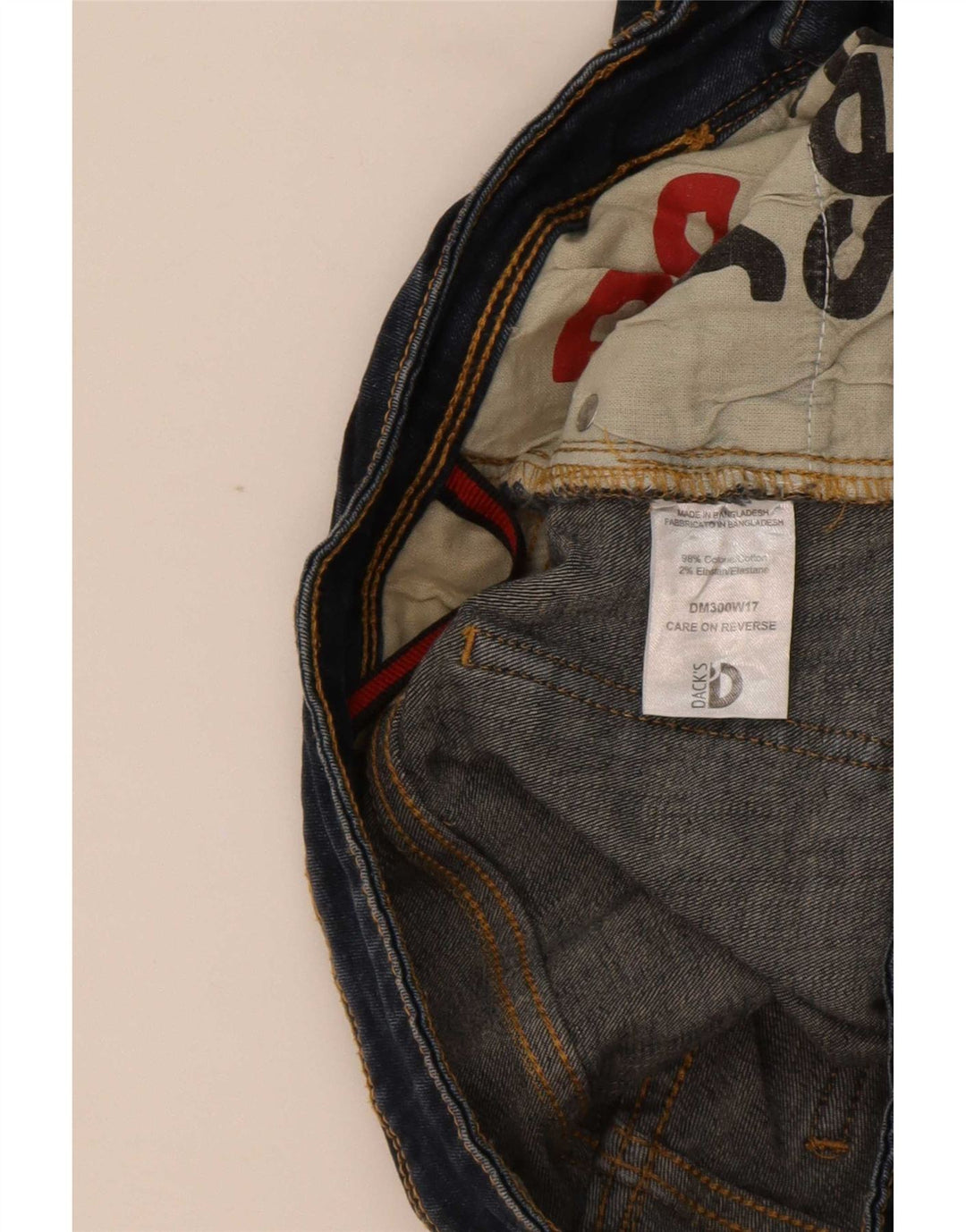 Dack's Mens Slim Jeans IT 46 Small W30 L29 Navy Blue Cotton