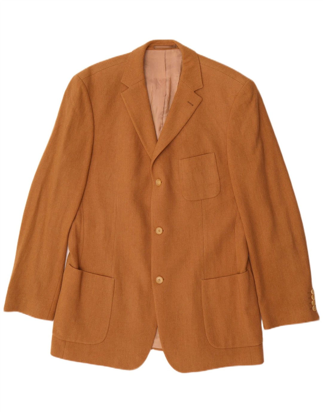 Hugo Boss Mens 3 Button Blazer Jacket UK 42 XL Beige Wool