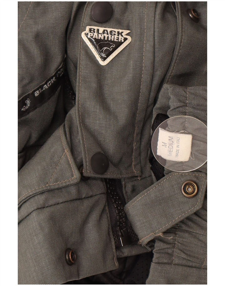 Black Panther Mens Graphic Racer Jacket UK 38 Medium Grey