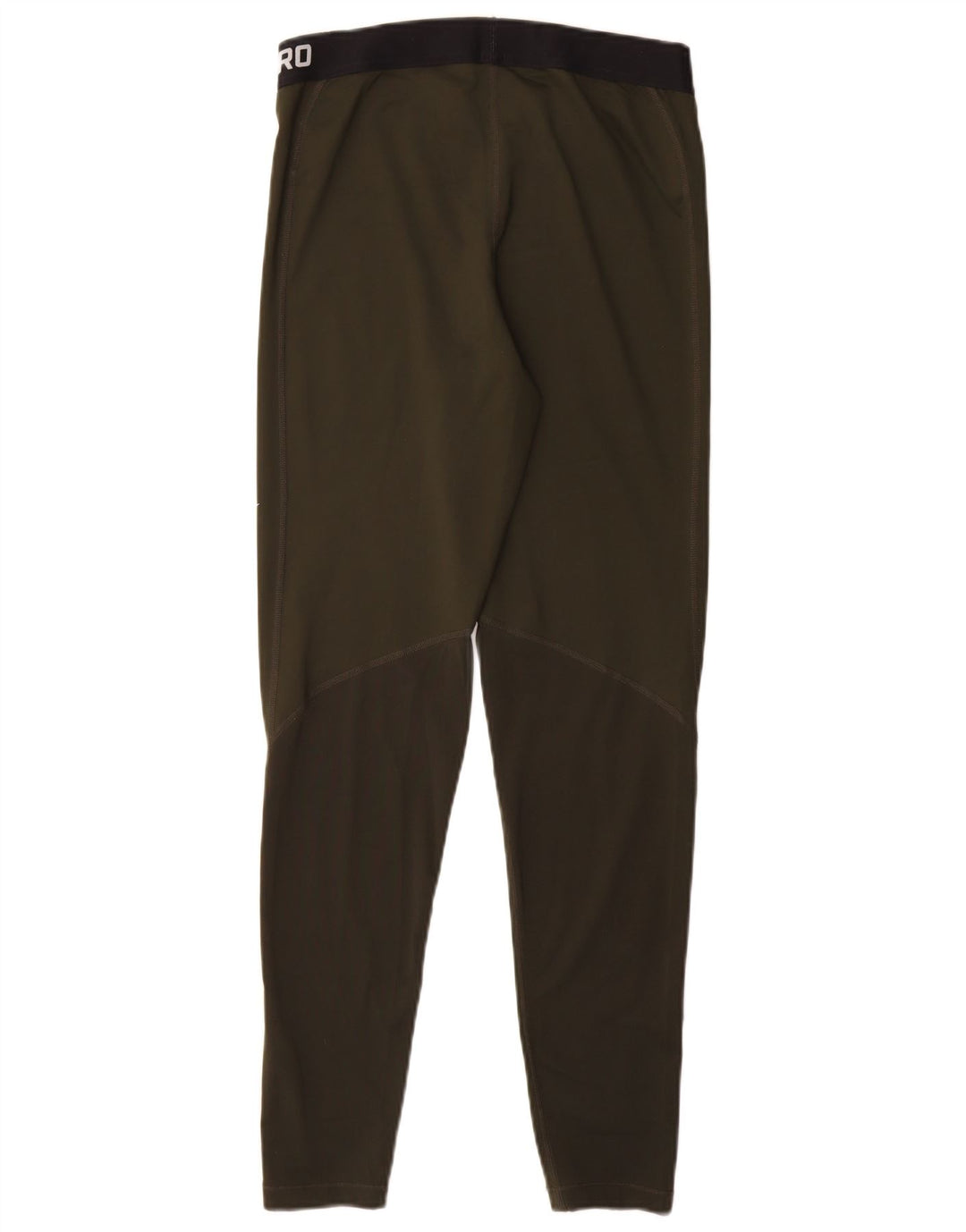 NIKE Womens Dri Fit Graphic Leggings UK 14 Large  Khaki Polyester