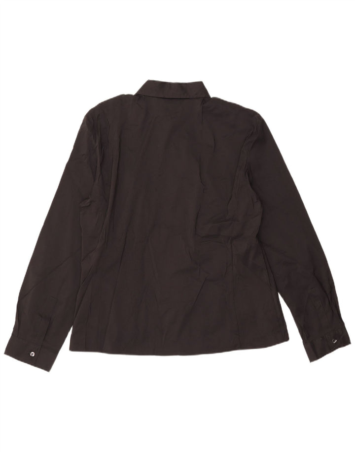 Lacoste Womens Shirt Size 44 Large Black Cotton