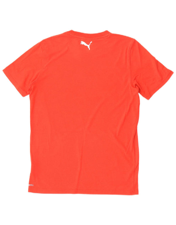Puma Mens Graphic T-Shirt Top Small Red Polyester