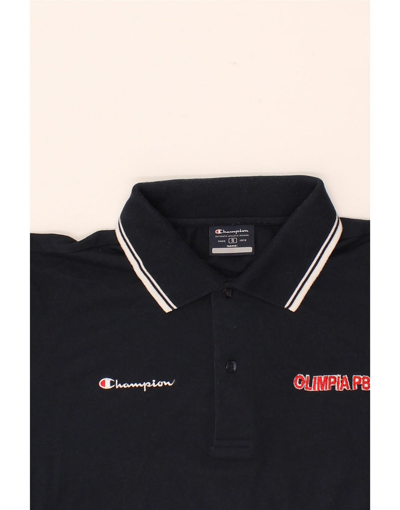 CHAMPION Mens Polo Shirt Small Black Cotton Vintage Champion and Second-Hand Champion from Messina Hembry 