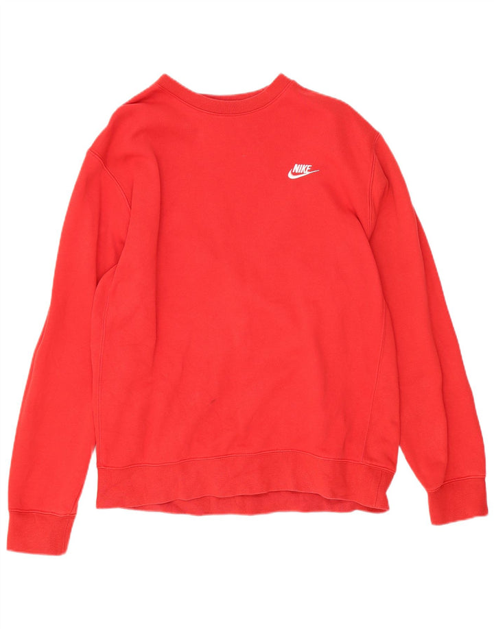Nike Mens Sweatshirt Jumper Medium Red Cotton