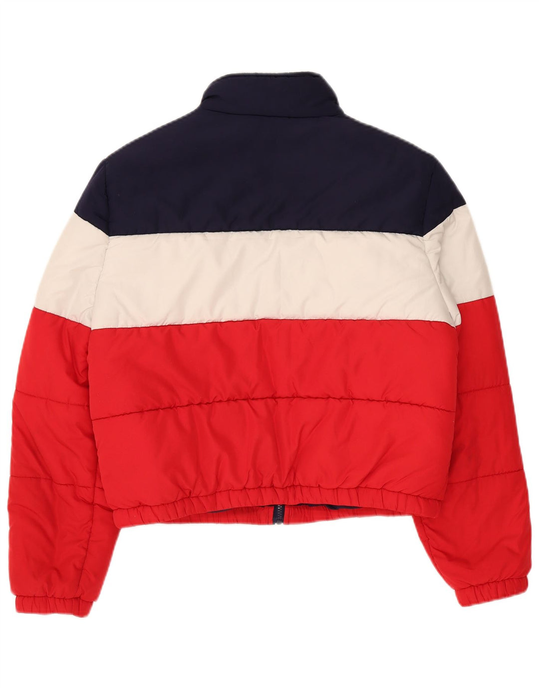 Fila Womens Crop Padded Jacket UK 16 Large Multicoloured Colourblock