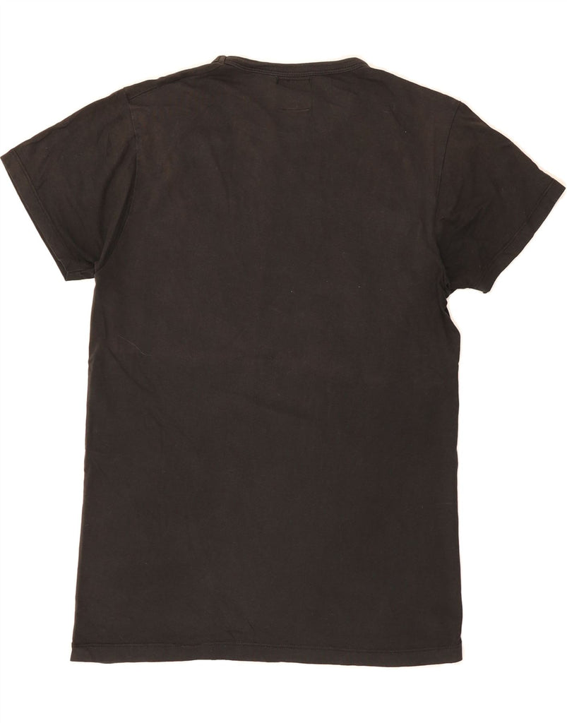JACK & JONES Mens Graphic T-Shirt Top Small Black Vintage Jack & Jones and Second-Hand Jack & Jones from Messina Hembry 