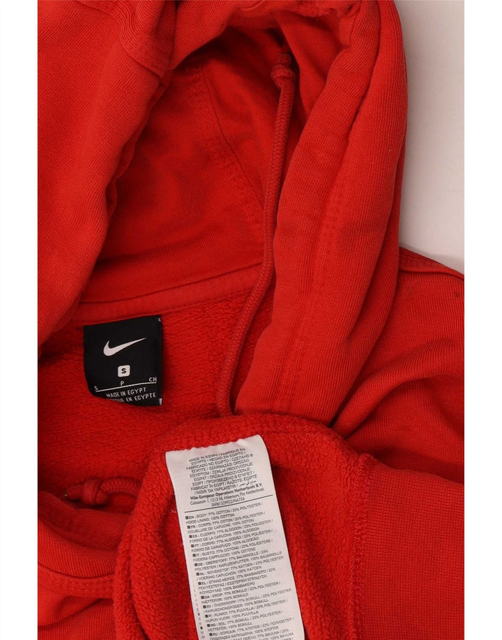 Nike Mens Hoodie Jumper Small Red Cotton