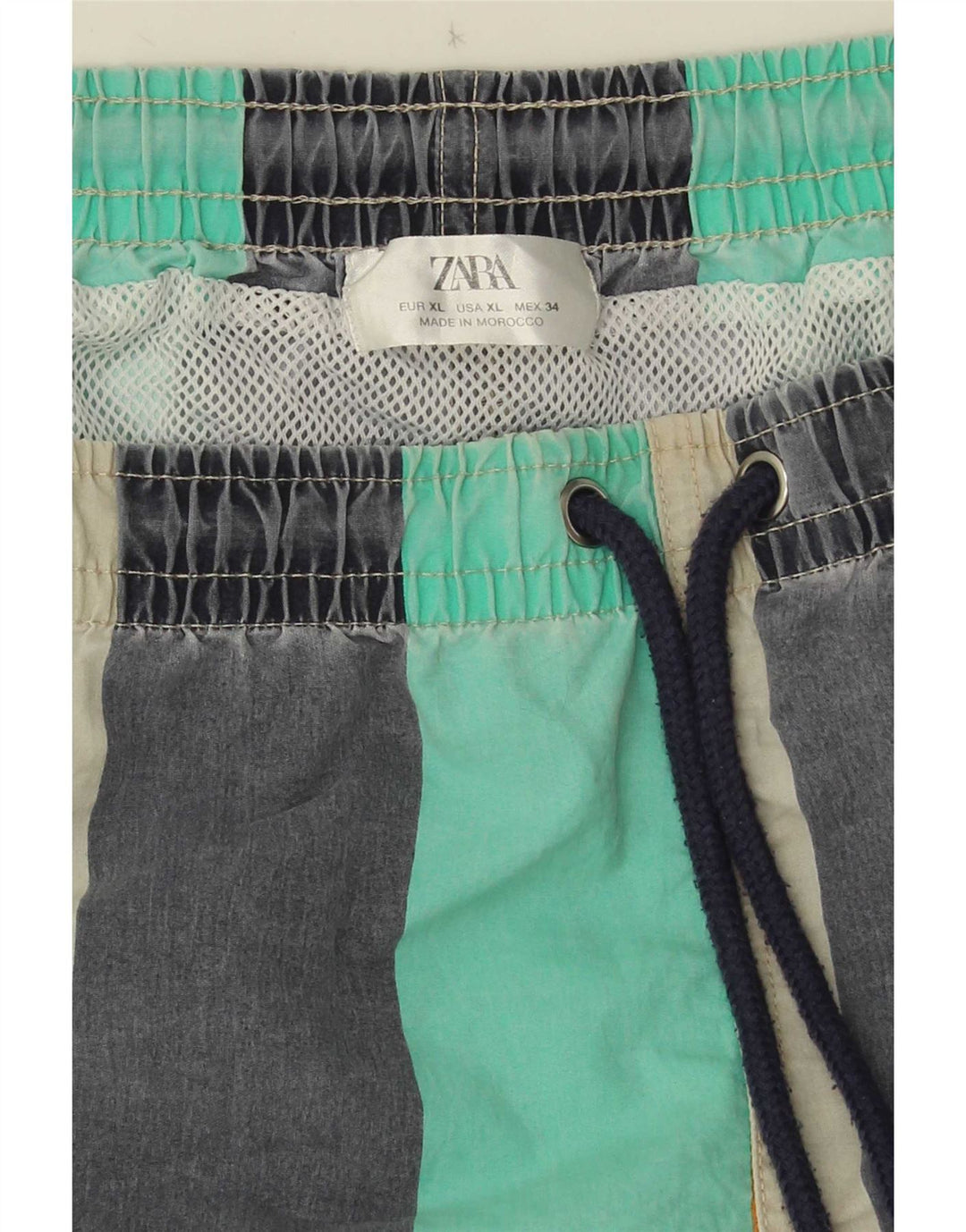 Zara Mens Swimming Shorts XL Multicoloured Striped