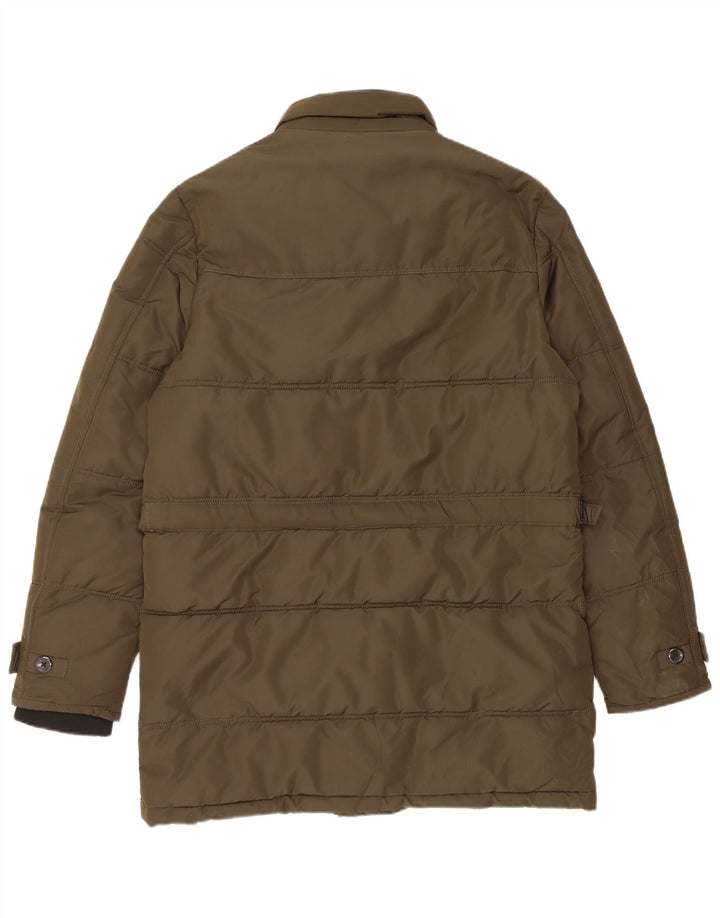 Zara Mens Padded Jacket UK 38 Medium Khaki