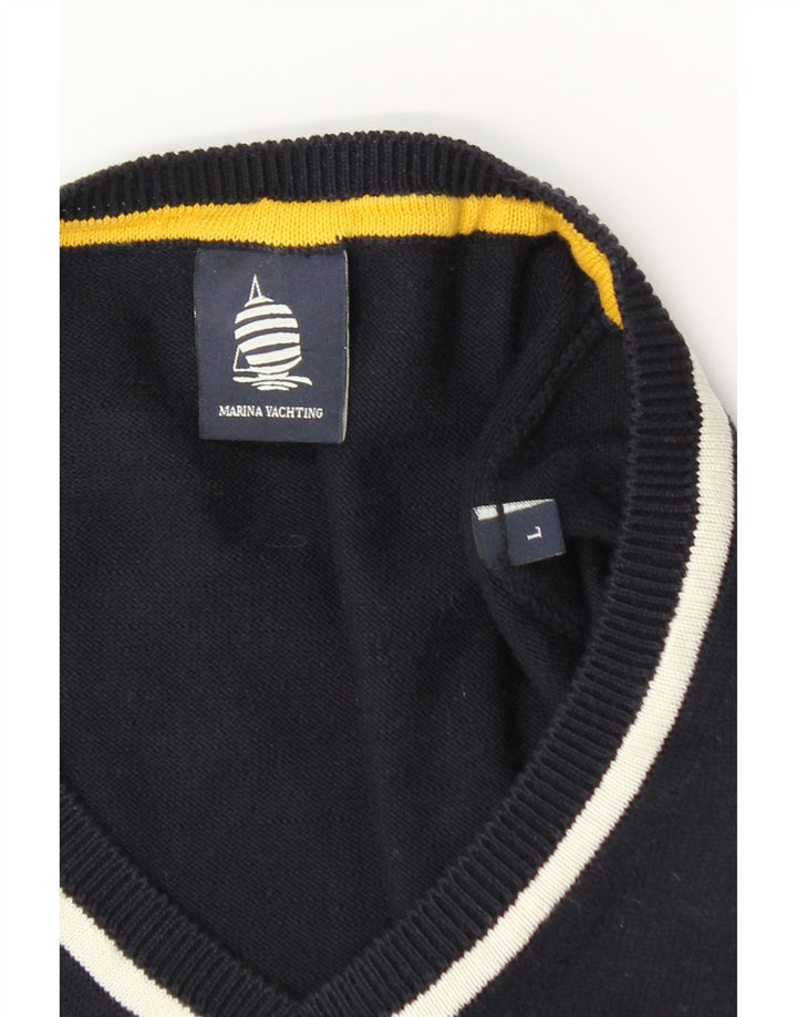 Marina Yachting Mens Vest Tank Top Large Navy Blue