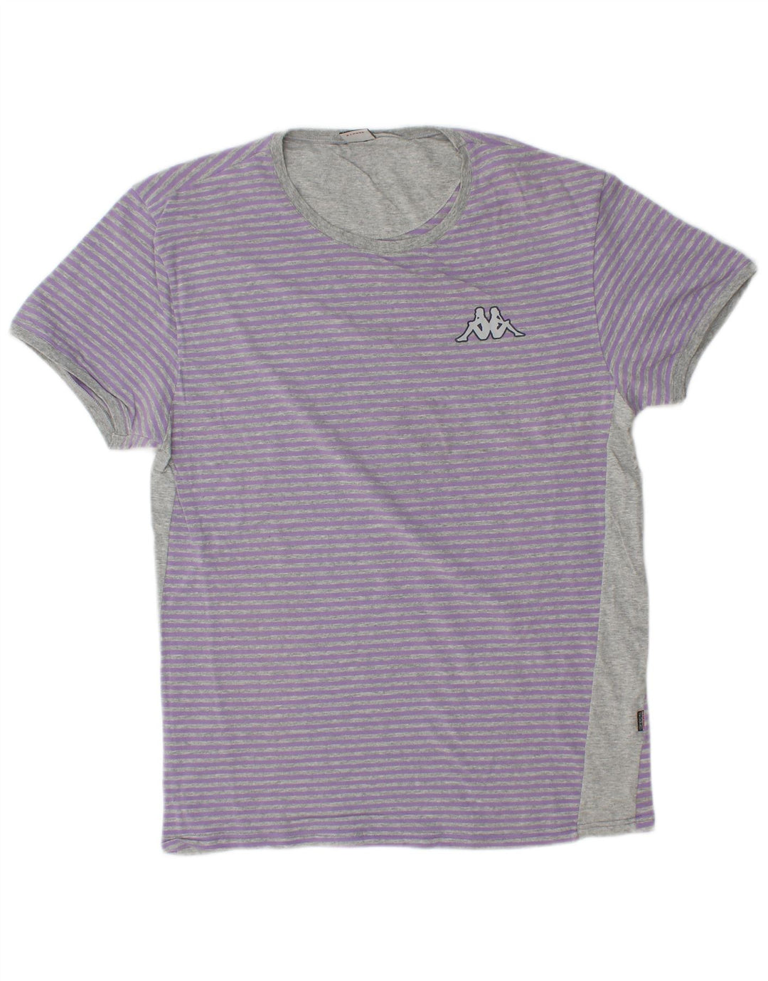 KAPPA Mens T-Shirt Top XL Purple Pinstripe Cotton