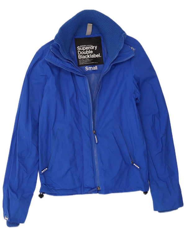 Superdry Mens Rain Jacket UK 36 Small Blue Nylon
