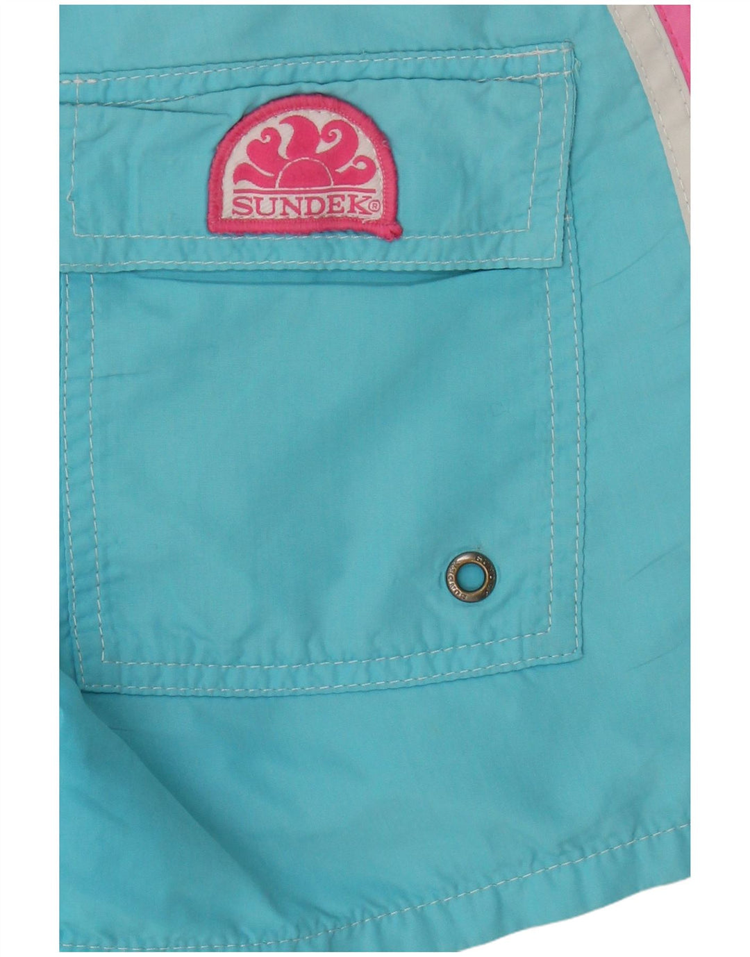 Sundek Mens Graphic Swimming Shorts Small Turquoise