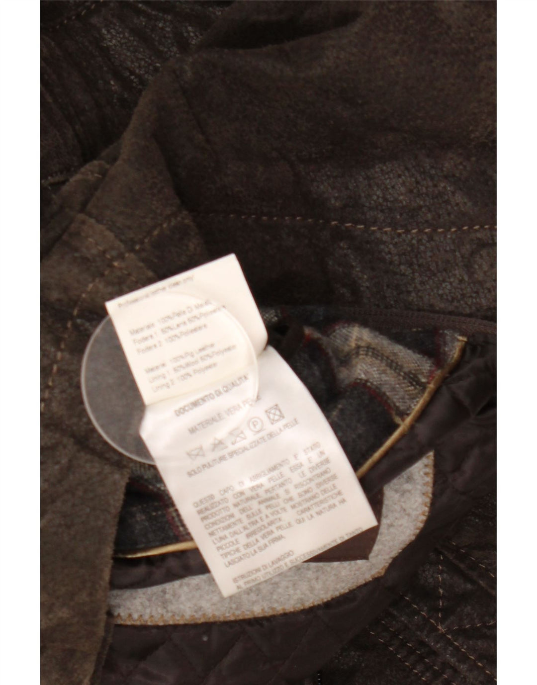 Blackthorn Mens Leather Jacket IT 48 Medium Brown Leather