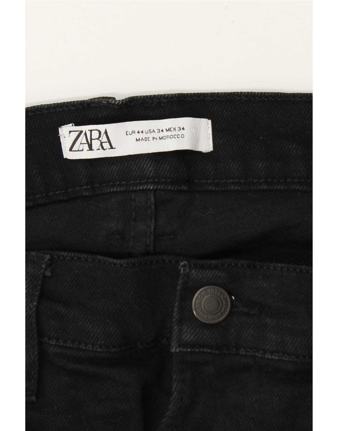 Zara Mens Slim Jeans EU 44 Large W34 L31 Black