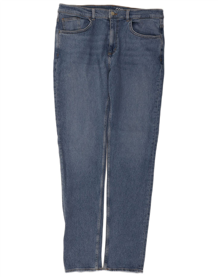 Cos Mens Mid Rise Slim Jeans W36 L34 Blue Cotton