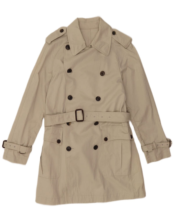 Mauro Grifoni  Mens Trench Coat IT 48 Medium Off White Cotton