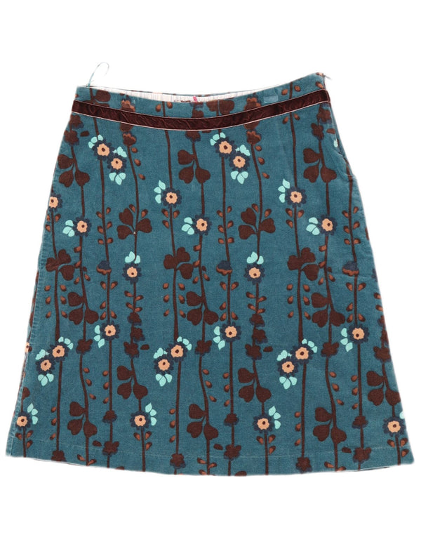 White Stuff Womens A-Line Skirt UK 12 Medium W30  Blue Floral
