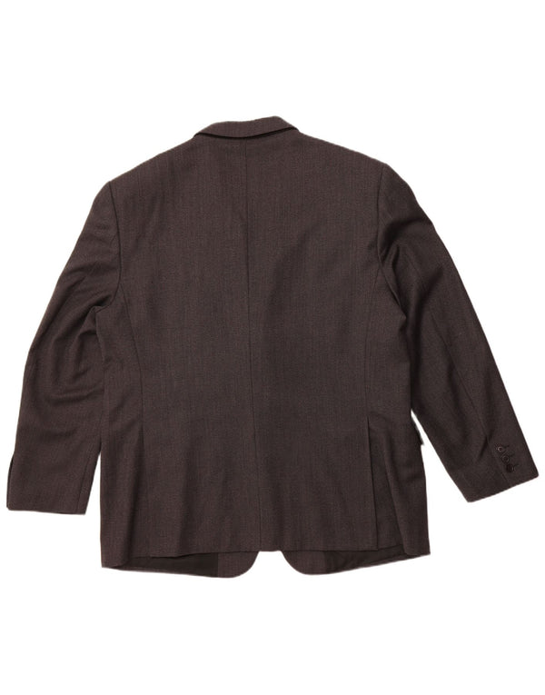 BIAGIOTTI Mens 3 Button Blazer Jacket UK 40 Large Grey Merino Wool