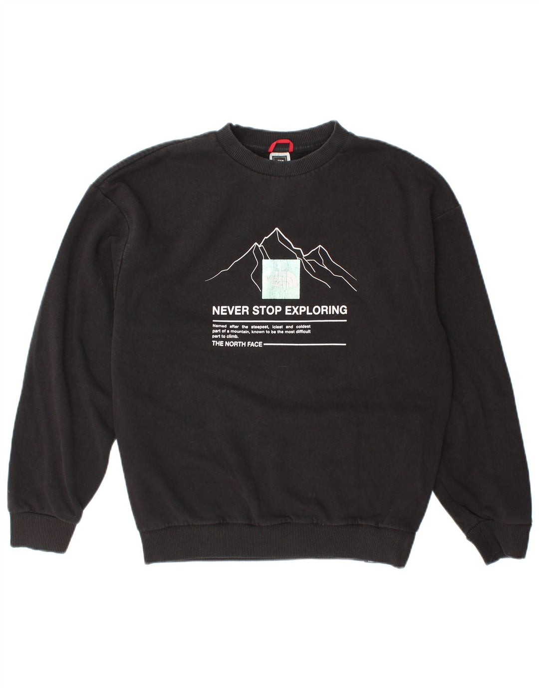 The North Face Womens Graphic Sweatshirt Jumper UK 14 Medium Black Cotton